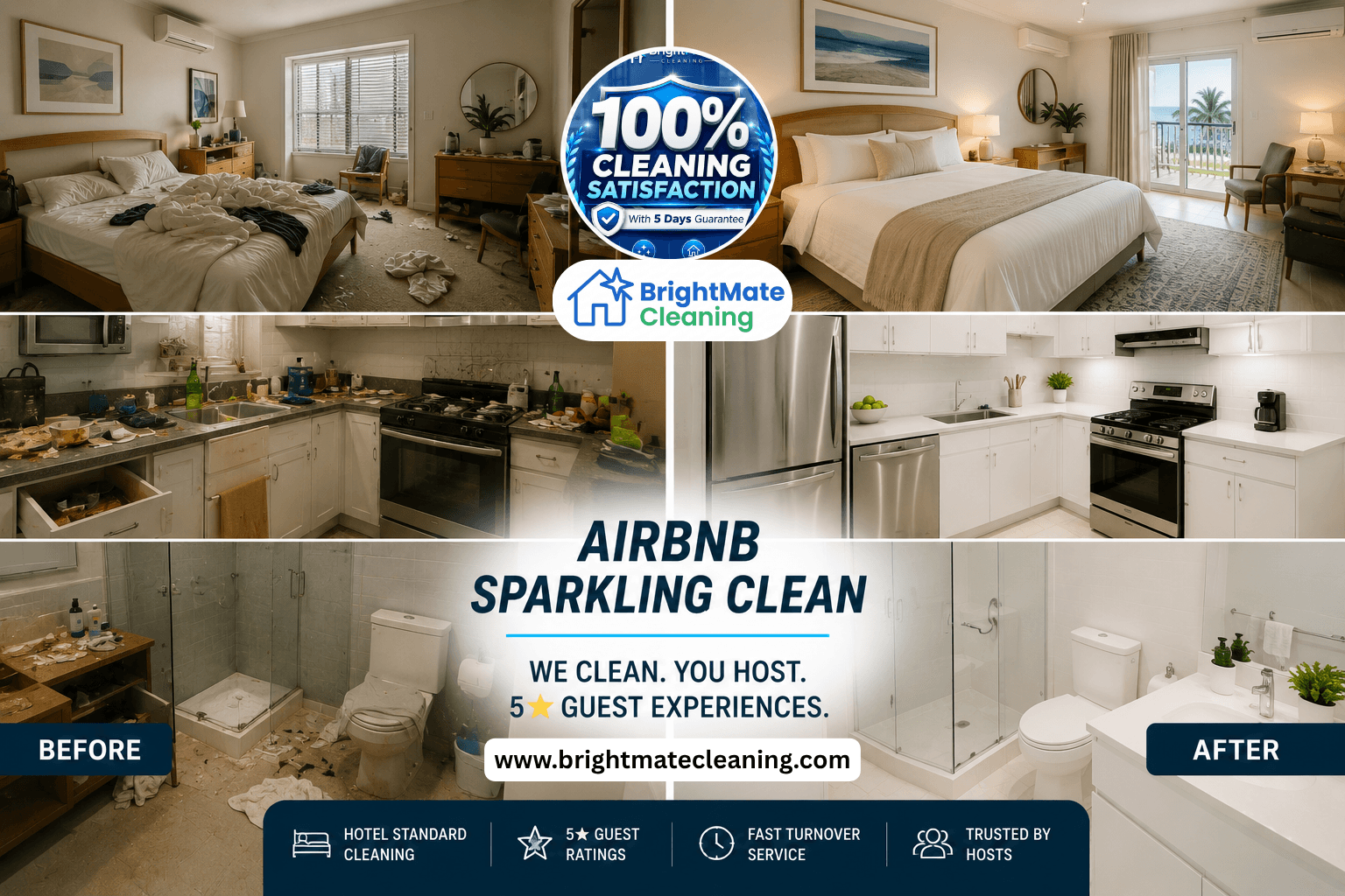 Airbnb cleaning results in Brisbane